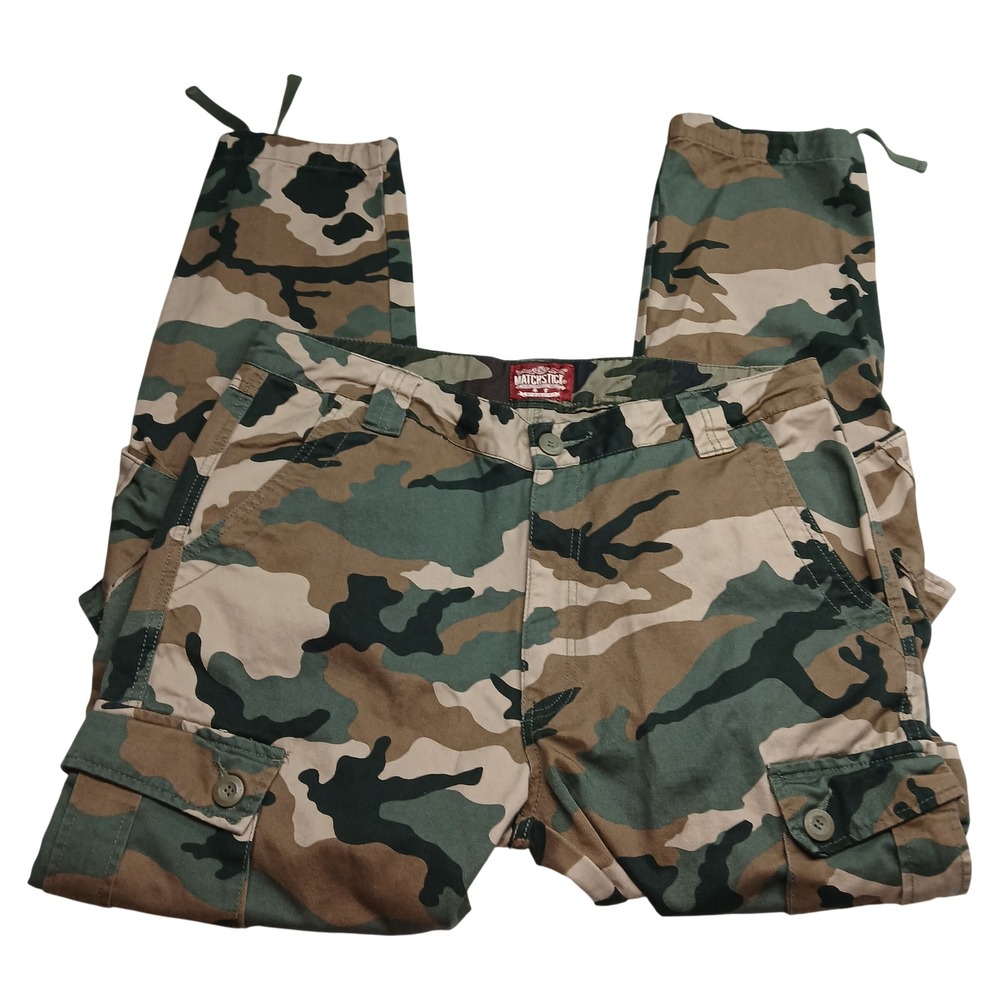 Matchstick Mens Camo Cargo Pants Size 38 Woodland‎ Camouflage Tactical Utility